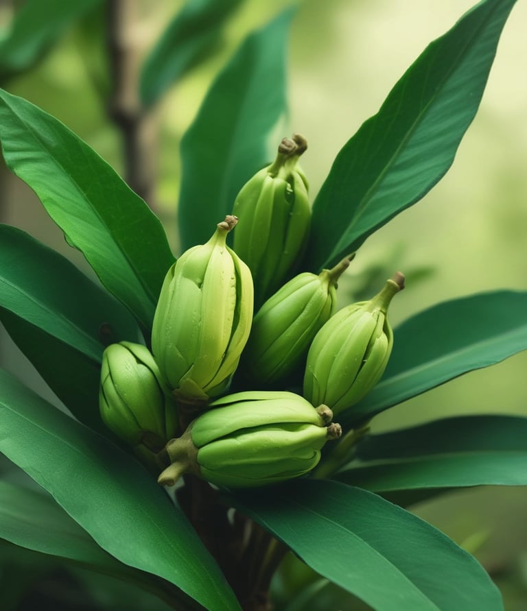 person holding green leaf during daytime