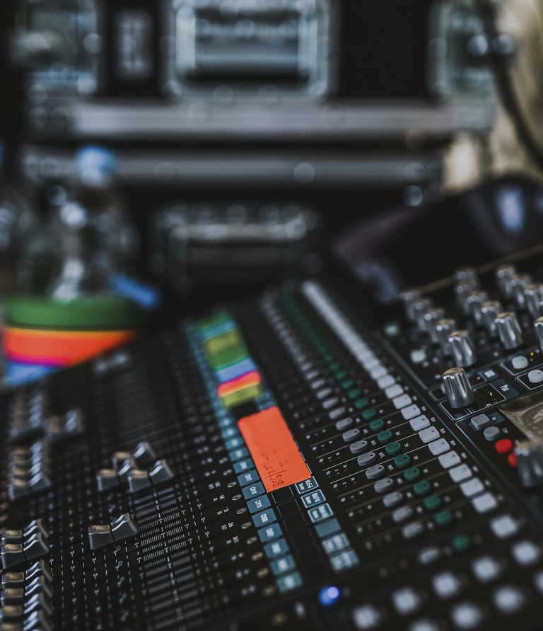A professional-grade mixer and preamp integrated seamlessly into a modern studio setup 