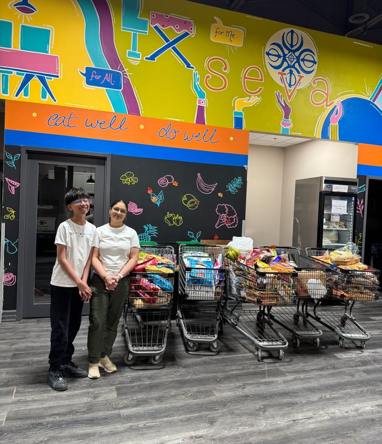 Delivering food collections to the local food bank