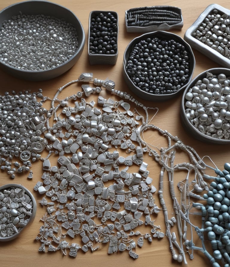 A stylish display of various men's jewelry pieces on a wooden table.
