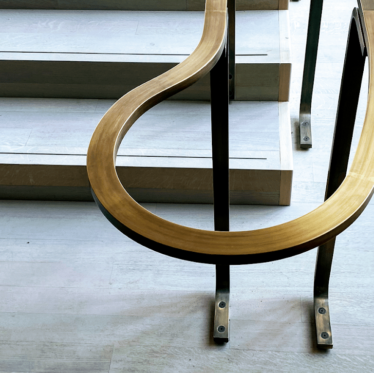 Custom Brass Handrail made by Pengelly Iron Works