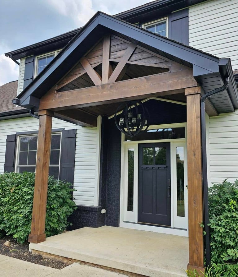 Portico, Westerville Ohio Home remodeling, Brothers Builds, custom wood work