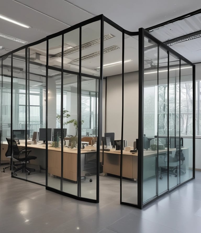 A cozy lounge area with comfortable sofas and storage solutions, perfect for collaborative work.
