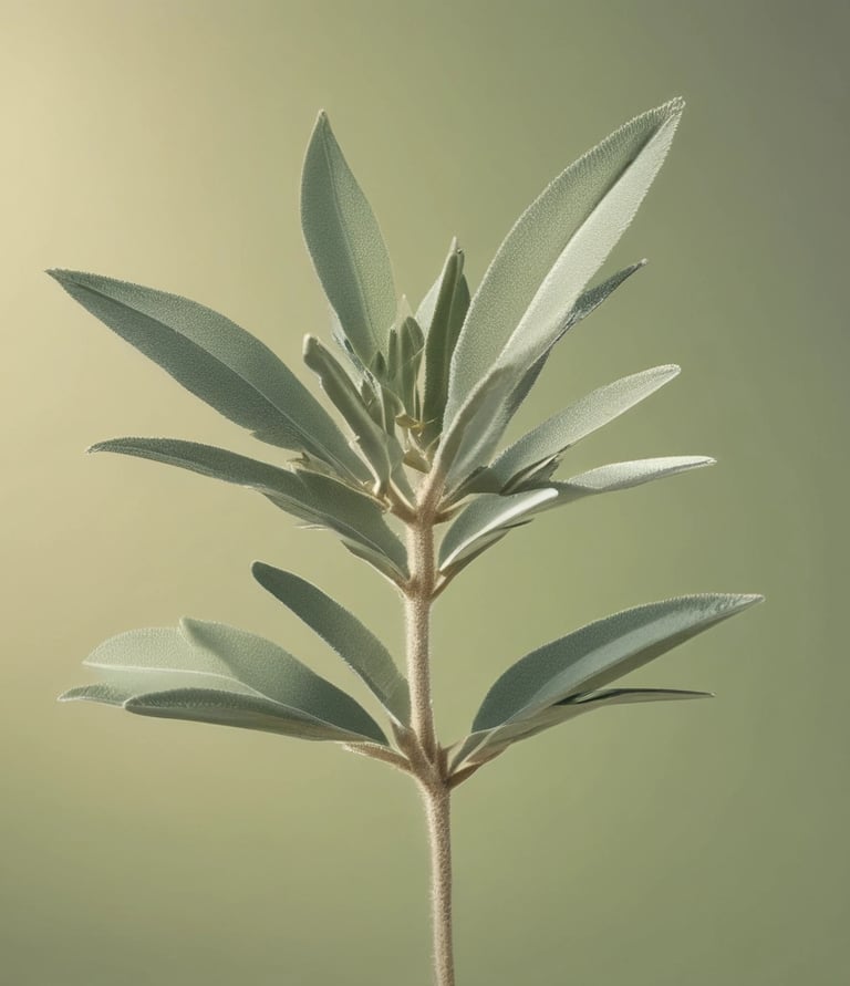 a plant with a leafy plant in the middle of it