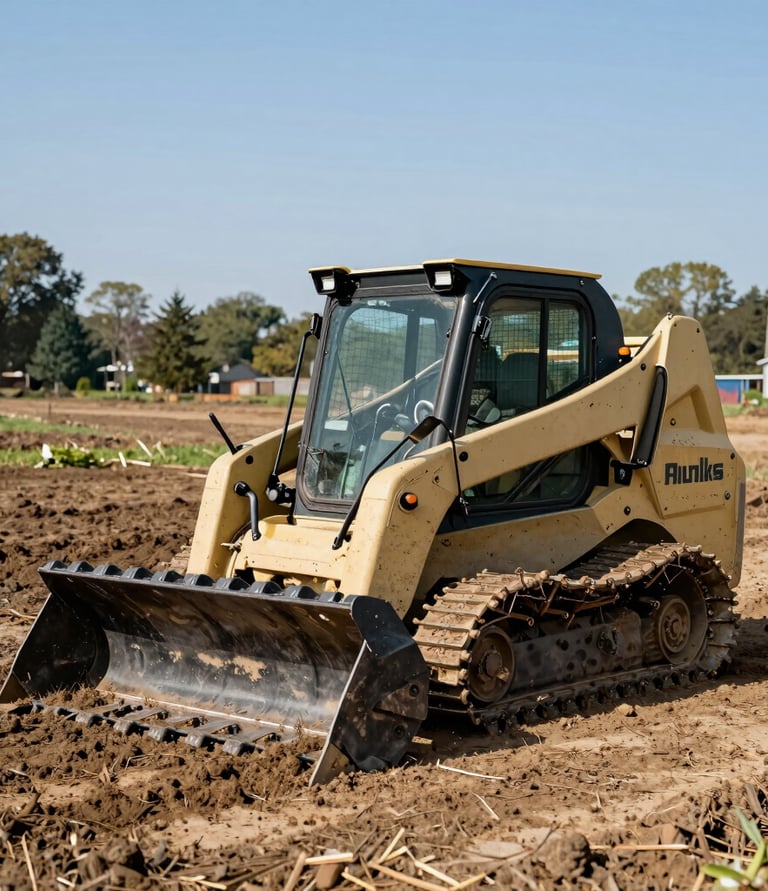 Close-up of a Terraforge team member operating heavy excavation machinery with focus and care.