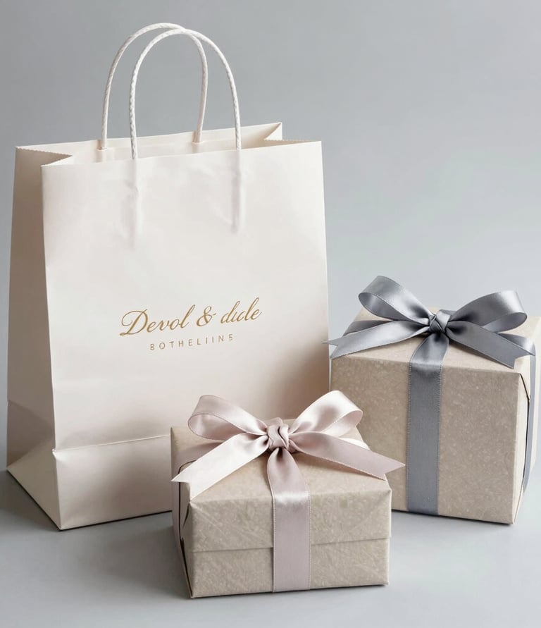 A rustic gift basket filled with artisanal jams, candles, and greenery wrapped in burlap.