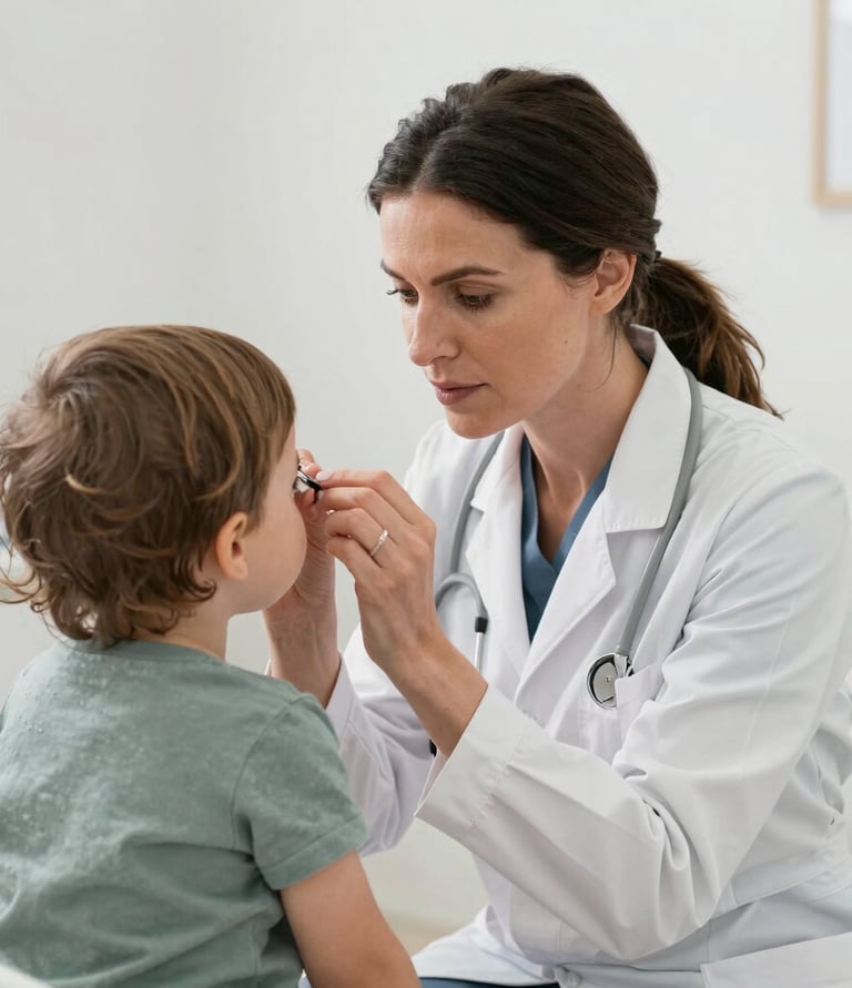 Close-up portrait of Dr. Rosita smiling warmly with a gentle, child-friendly clinic background