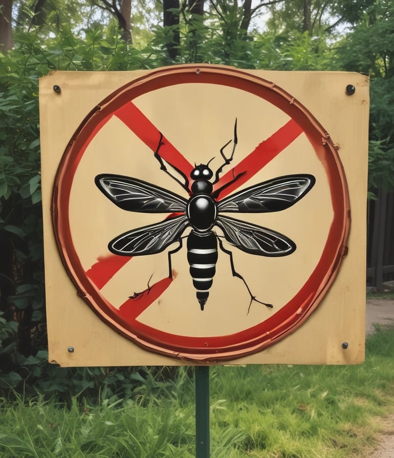 A smiling family enjoying their backyard surrounded by lush greenery, free from mosquitoes.