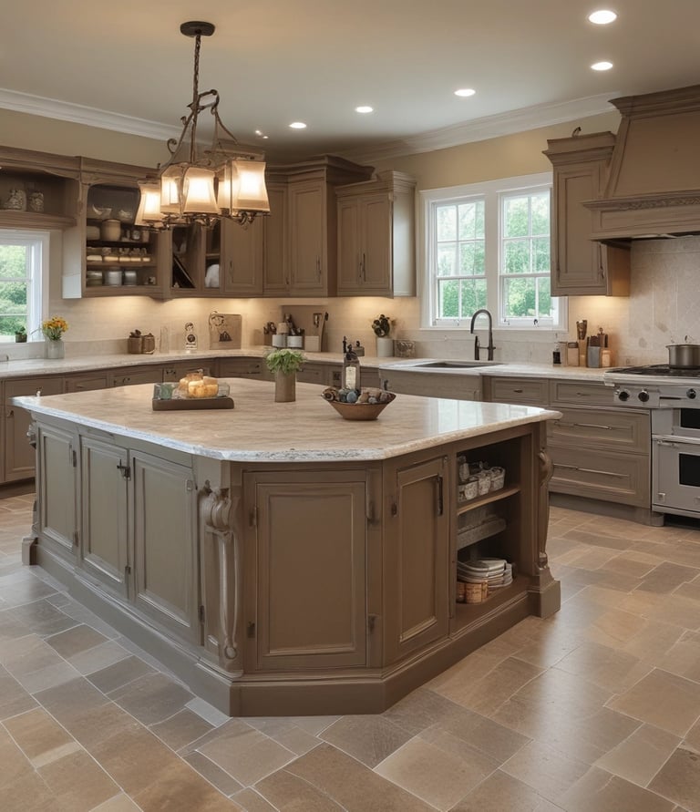 A family team working on a home renovation project.