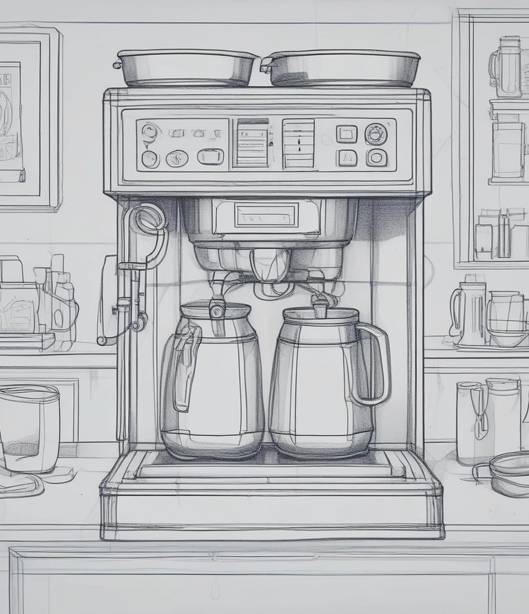 Close-up of a steaming cup of coffee with the Chicago skyline blurred in the background.