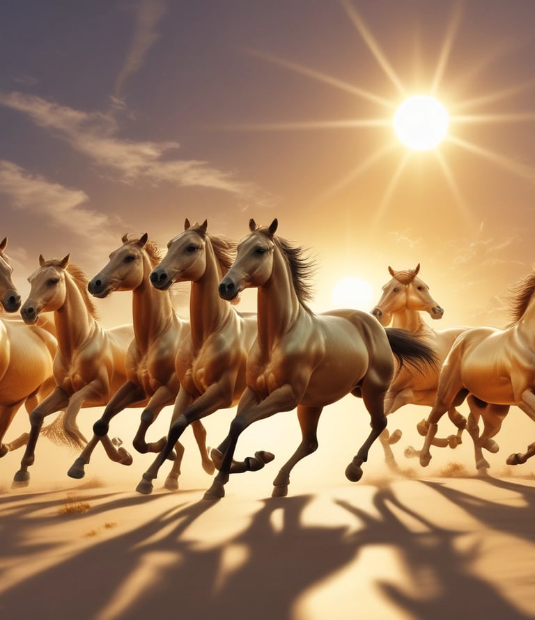 Softly blurred moving images of past art shows creating a warm, inviting atmosphere.