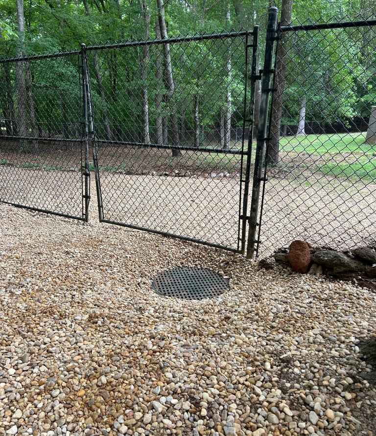 Complete install of a 24 inch catch basin drainage system 