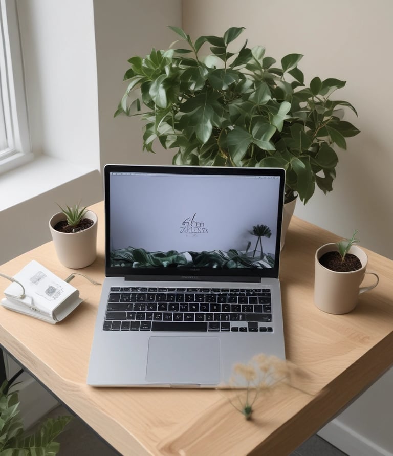 A small local shop owner happily using their new website on a tablet.