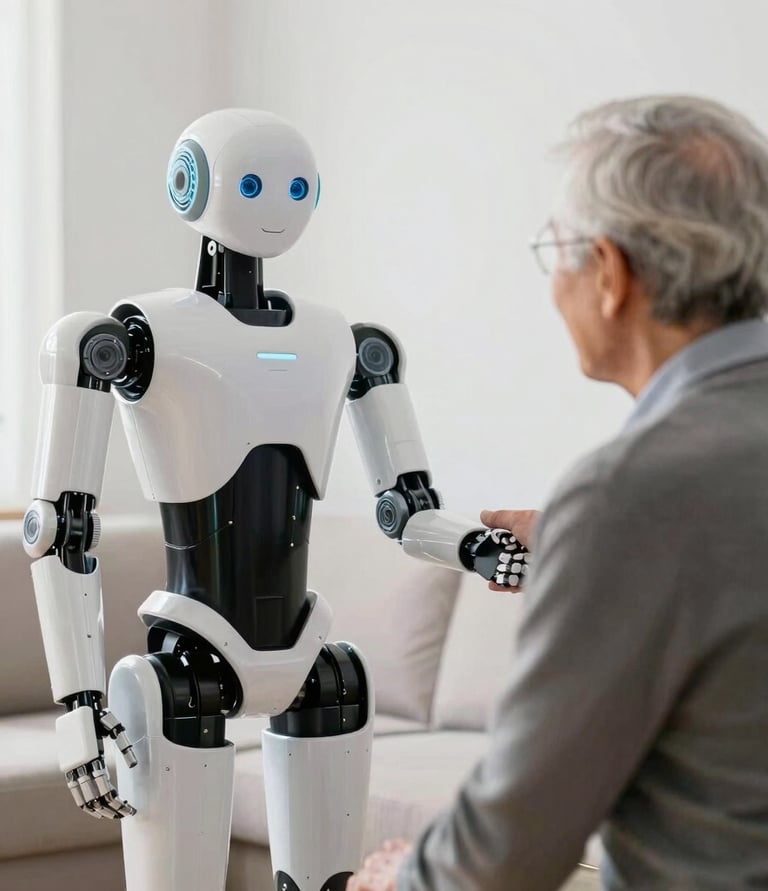 Close-up of hands shaking in agreement with a city skyline in the background.