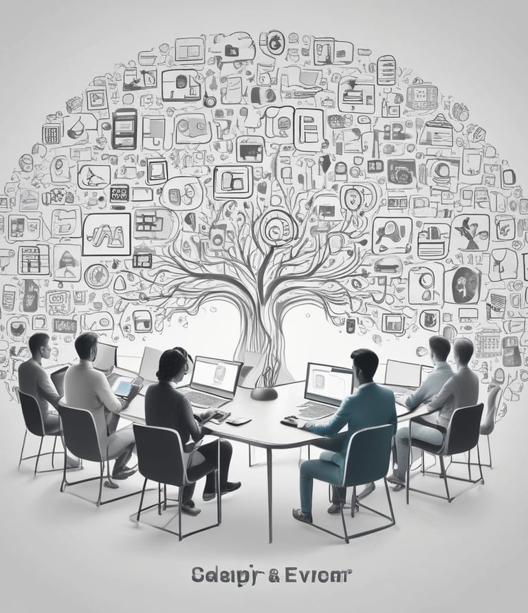 A vibrant classroom scene showing students engaging with tablets and digital screens.