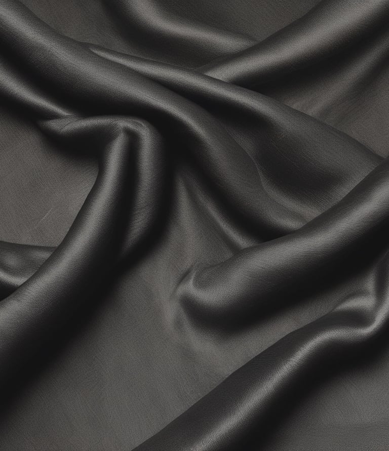 Close-up of rich black than cloth fabric with intricate texture details.