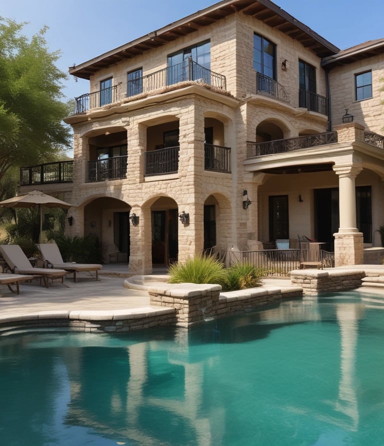 A welcoming entrance to a well-kept short-term rental with greenery and a secure access door.