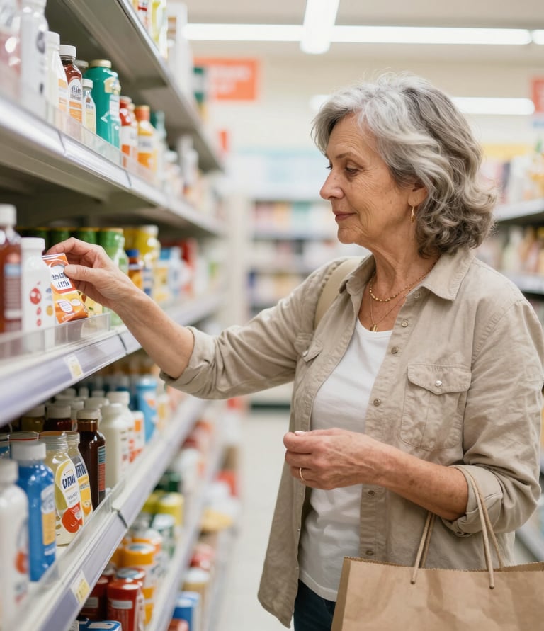 A vibrant street full of colorful local businesses with visible signage and web links.