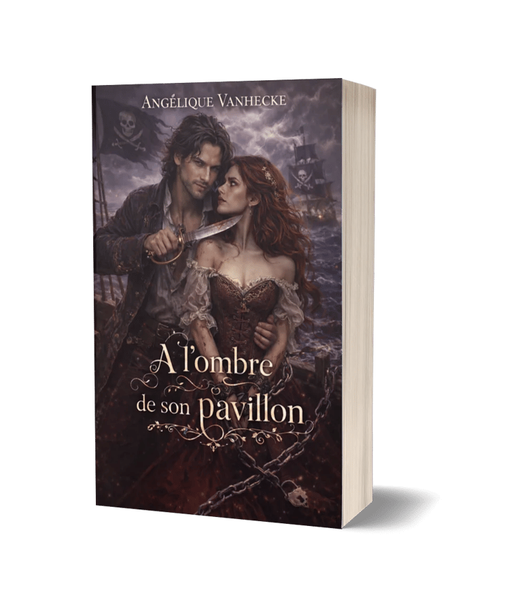 Broché romance historique pirates slow burn A l'ombre de son pavillon - Angélique Vanhecke.