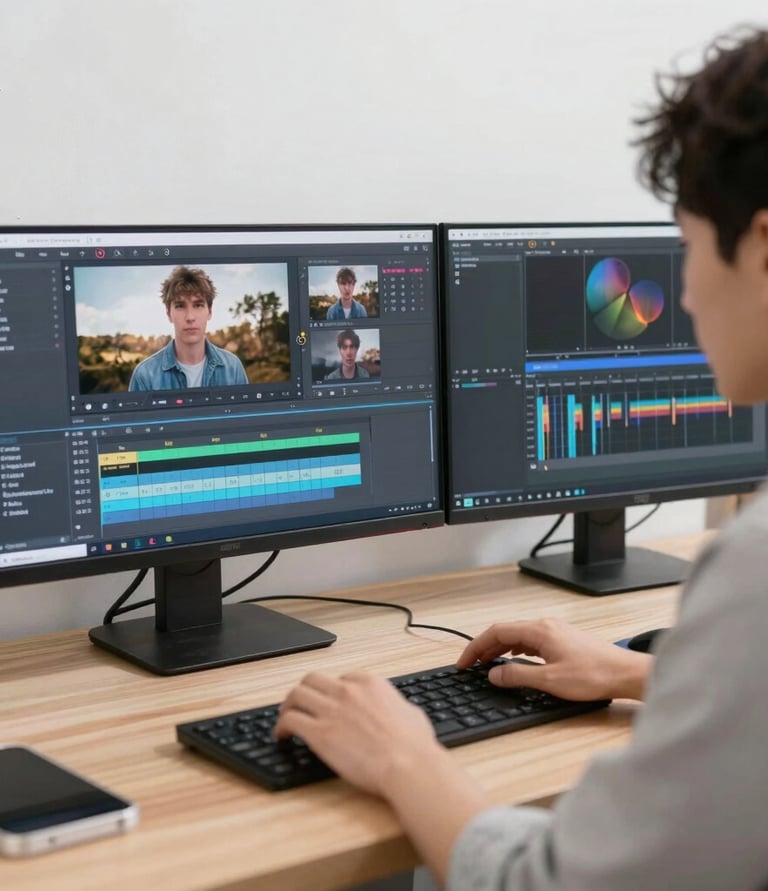 Creative team brainstorming game ideas in a cozy studio filled with sketches and computers.