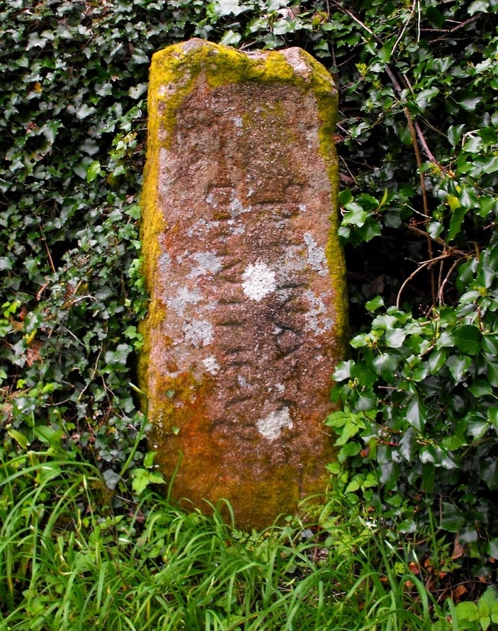 Color photo of Bleu Bridge Runestone 462 - Gulval Parish, Cornwall