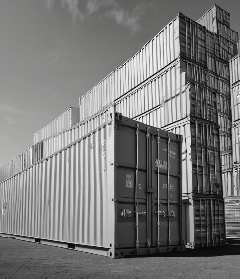 Close-up of hands interacting with an AI interface displaying shipping routes and metrics