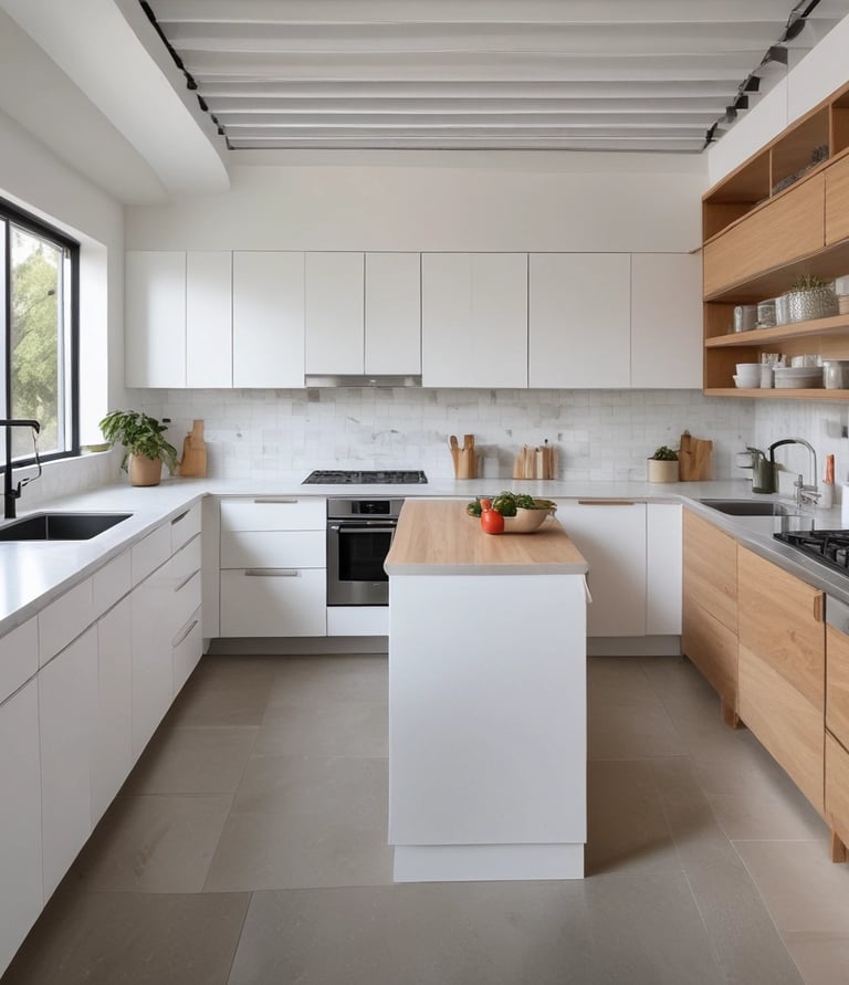 An interior architectural design featuring a large skylight with blue-tinted glass panels. The structure is characterized by smooth, curved wooden elements that create a modern and elegant aesthetic. The lighting is soft and focused, creating contrasting shadows and a warm ambiance.