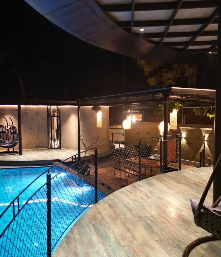 ARCHOUSE INFINITY POOL AT NIGHT