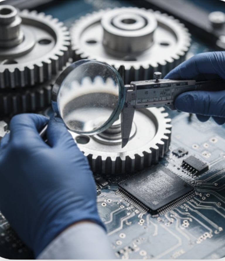 análise de componentes mecânicos em perícia de engenharia