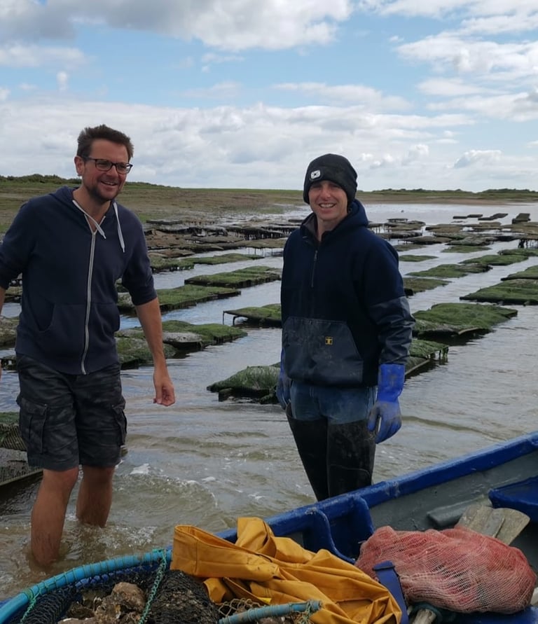 Richard with Ben from Brancaster Oysters