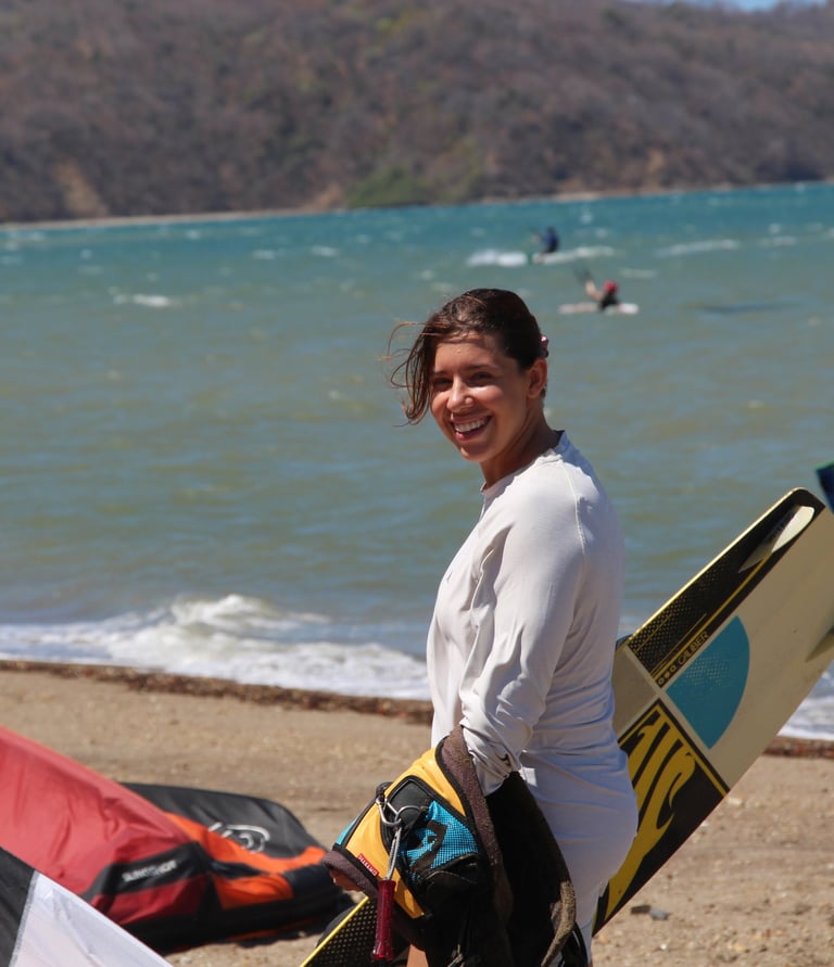 happy kitesurfer