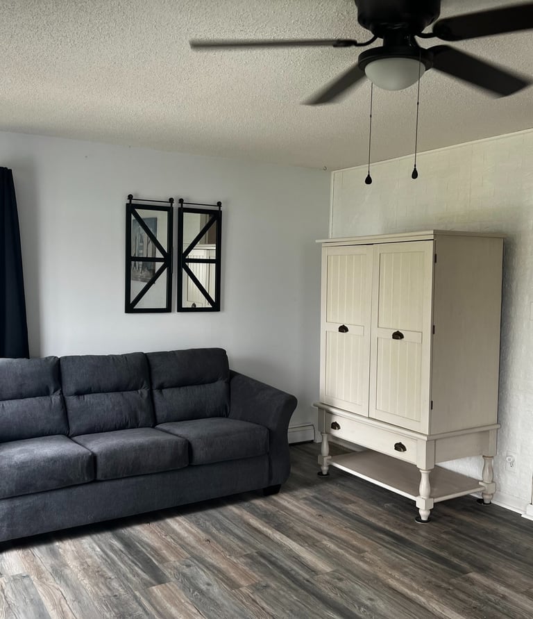 living room queen hide a bed lakeside lake view southern michigan vrbo airbnb dock short term rental