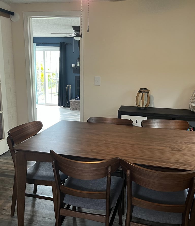 dining room southern michigan vrbo airbnb dock short term rental