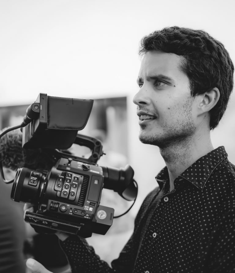 vincent tesniere sur le tournage d'un mariage