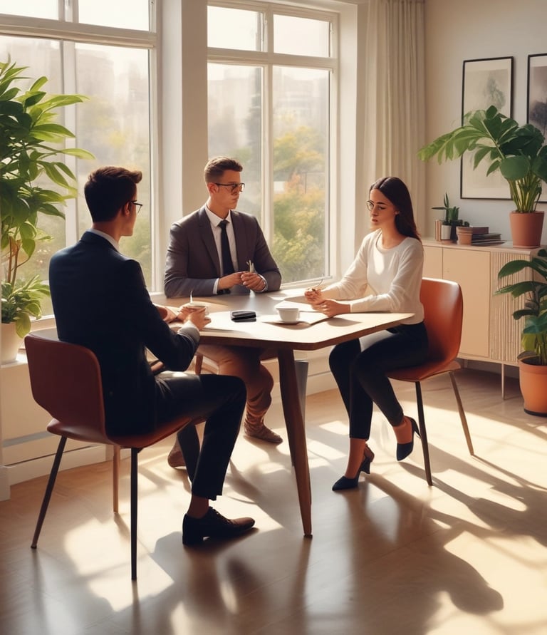 A professional consultant providing advice to a business owner.