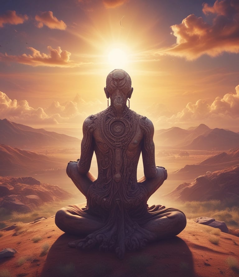 A large window displays a reflective surface with an inspiring quote reading 'WE ARE NOT HUMAN BEINGS ON A SPIRITUAL JOURNEY. WE ARE SPIRITUAL BEINGS ON A HUMAN JOURNEY.' The text is attributed to Pierre Teilhard. The surrounding scene includes reflections of a building facade and some indistinct figures, suggesting a city environment.