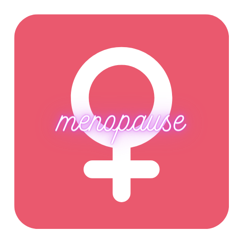 A female gender symbol with the word menopause over it