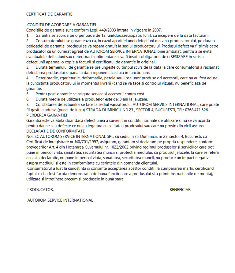 JALUZELE VERTICALE - ROLETE TEXTILE - PLASE CONTRA INSECTELOR - RULOURI EXTERIOARE - ASIROLL