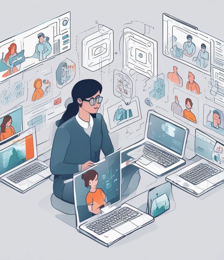 A diverse group of students engaged in a hands-on AI coding workshop