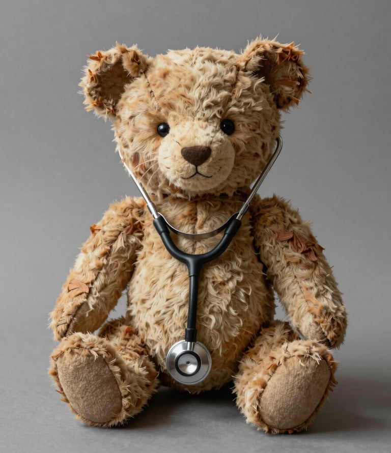 person holding brown bear plush toy