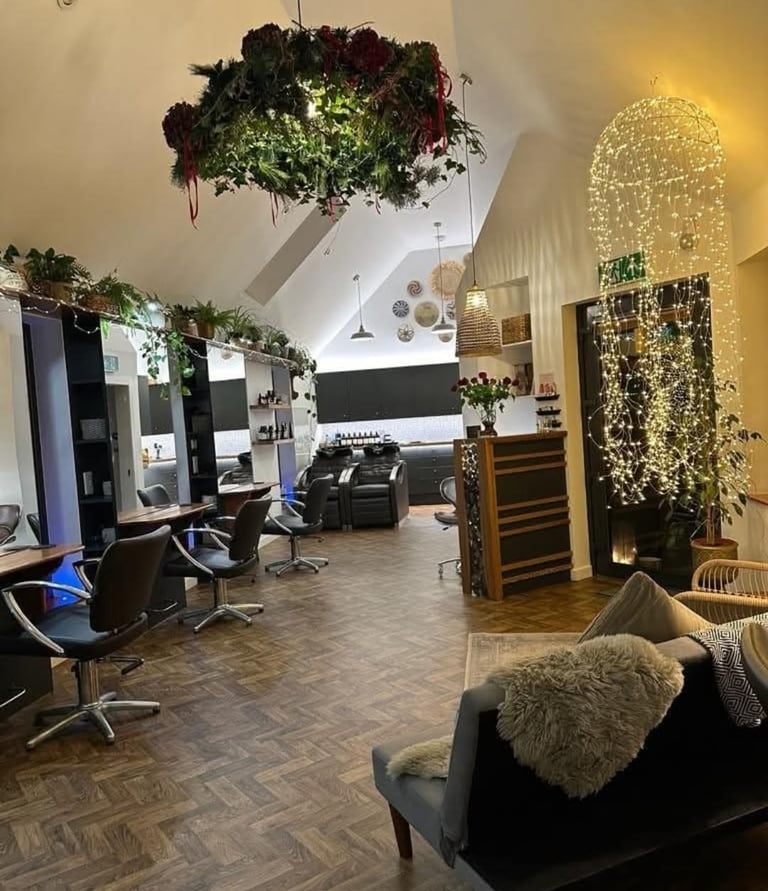 Inside salon with lovely lighting