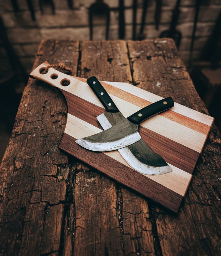 maple, walnut, mahogany charcuterie board