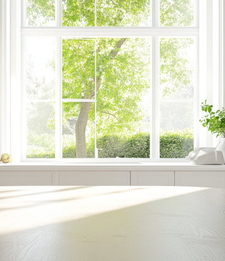 Cleaned gleam and sparkling windows