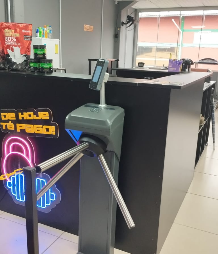 Recepção da academia Gym Center Santa Rita