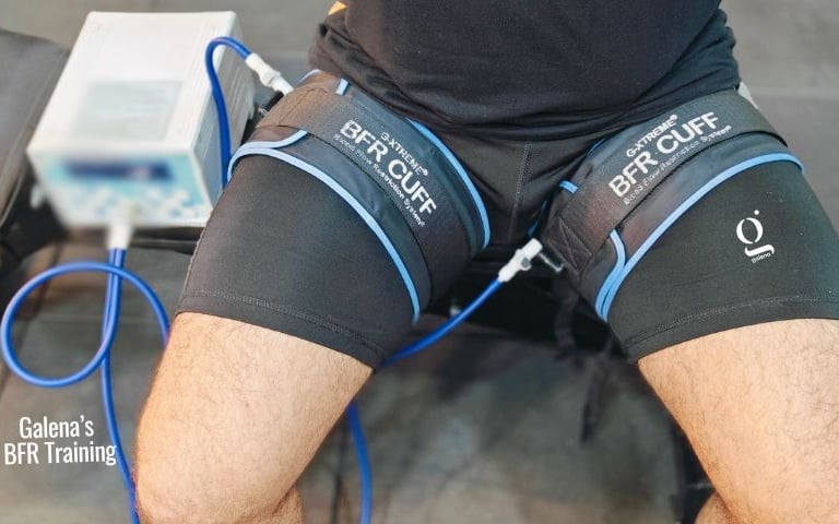 Hypertrophy using BFR training at Galena
