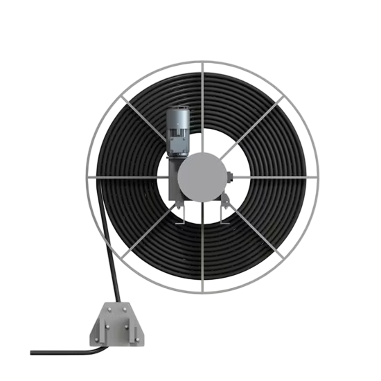 monospiral type motorized cable reeling drum