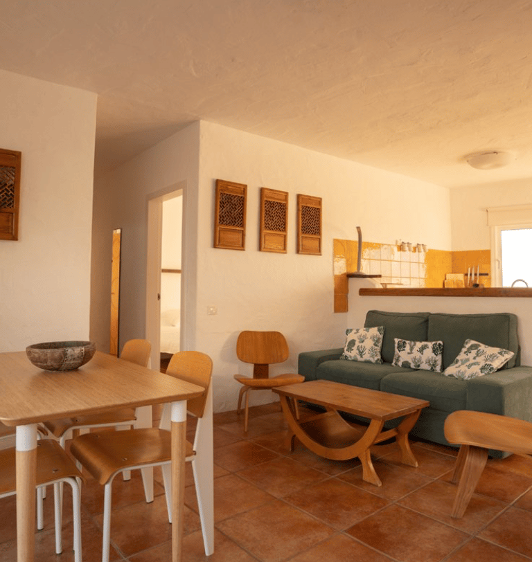 salon avec vues mer dans notre maison a lanzarote