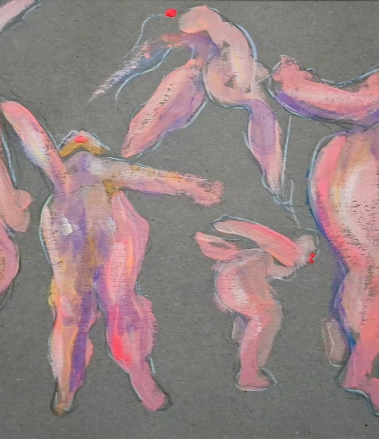 Colourful painting called 'Body Movin'