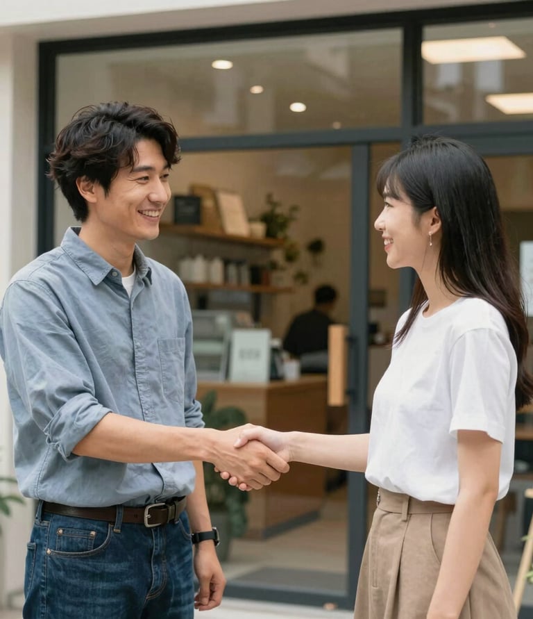 A friendly handshake between a client and distributor symbolizing strong business relationships.