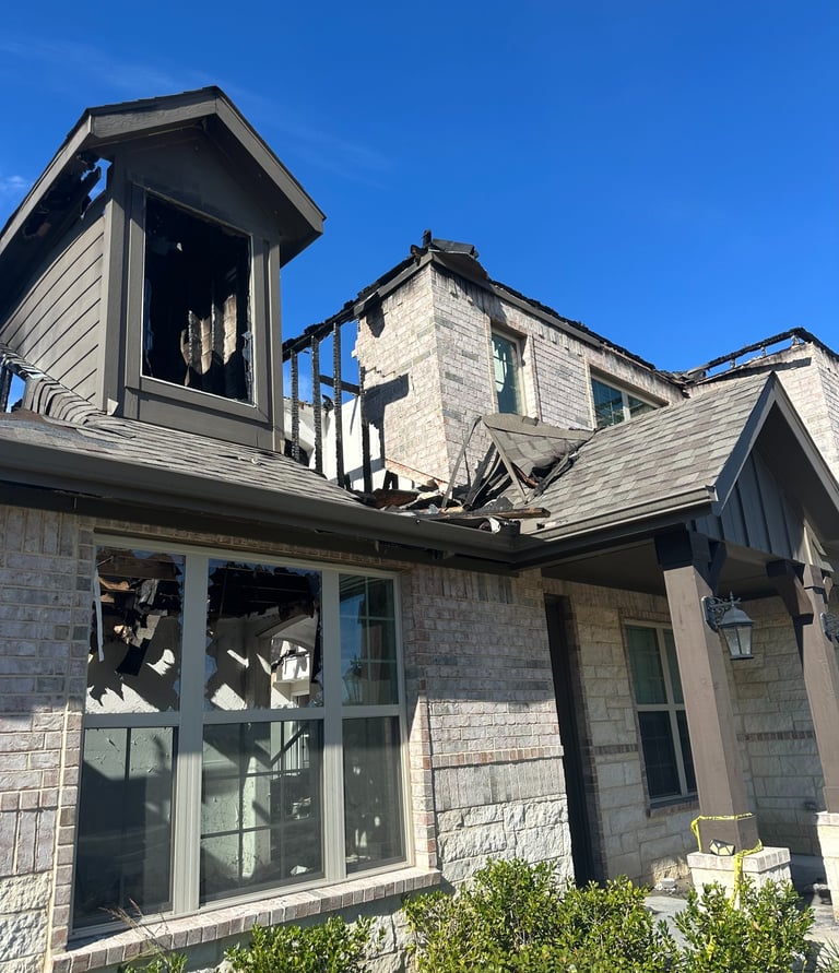 storm damaged home Irving TX - Irvin Restoration fire and water damage repair